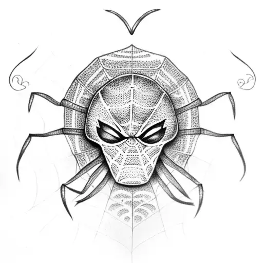 Spider With Oni Mask