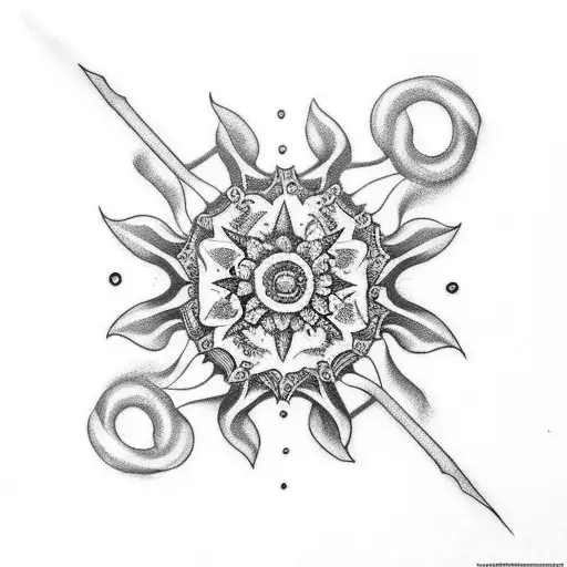 A Hand Tattoo Mandala Vype Without Colors And A Female Skelate Had