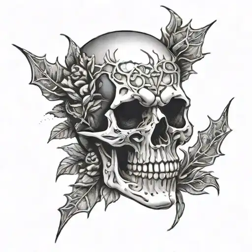 Skull With Thorns