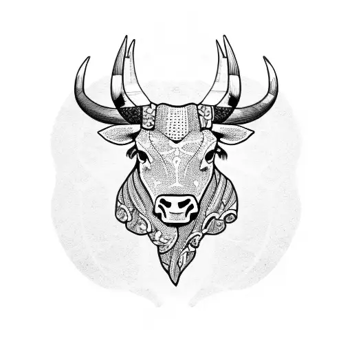 Longhorn Bull Wearing A Kimono