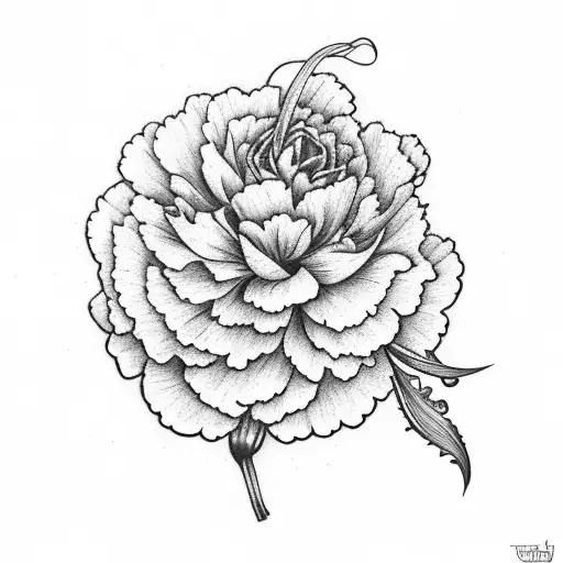 Carnation Flower With Dagger