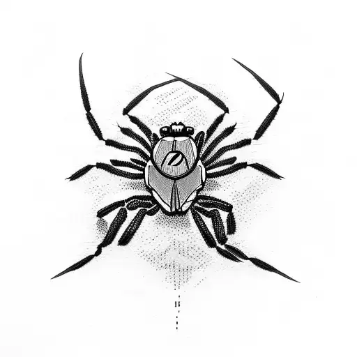 Black Widow Spider On A Clock