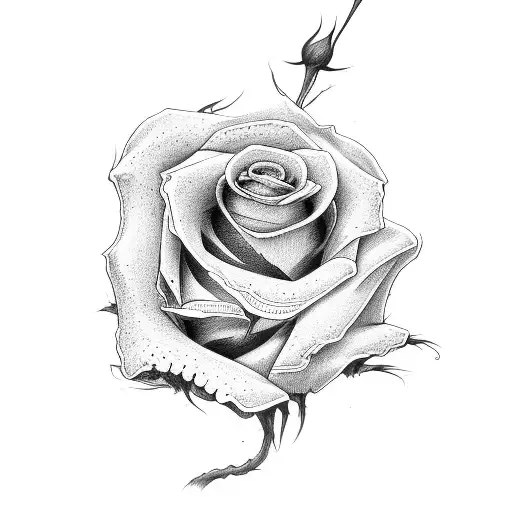 Death Handing Withered Rose