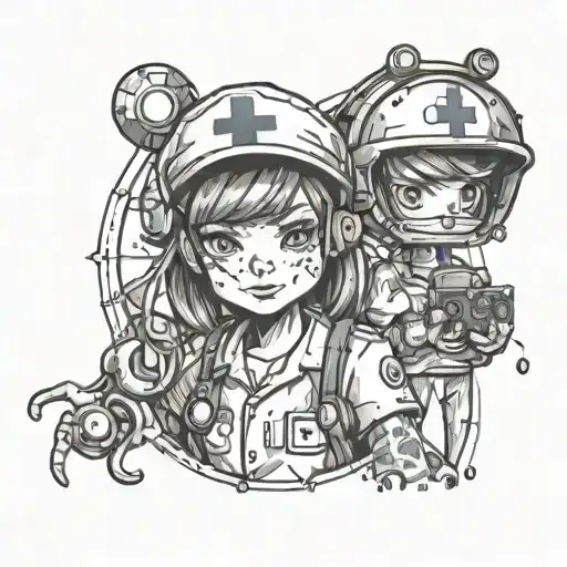 An Emergency Nurse Character In A Gaming World Saving Lives