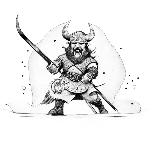 Viking With An Axe A Child And A Blood Eagle