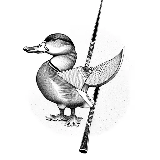 Duck With Cricket Bat