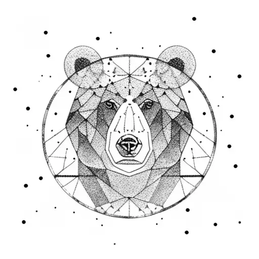 A Bear Constellation Formed By Connecting Stars