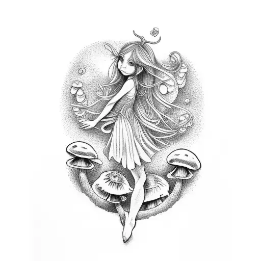 Fairy With Mushrooms