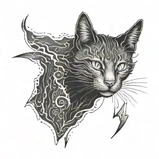 Cat With Lightning Bolt