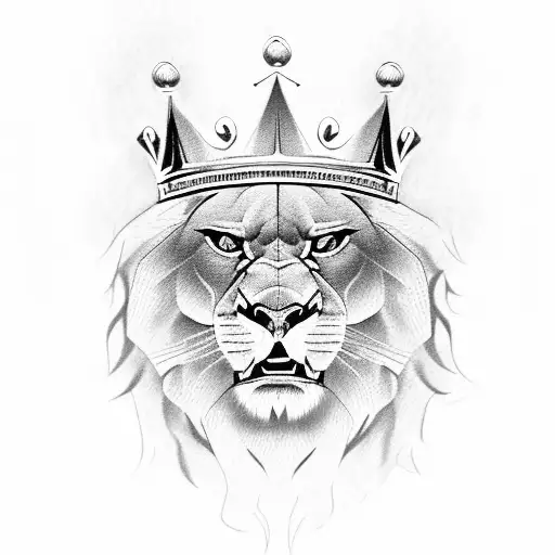 Roaring Lion With Crown