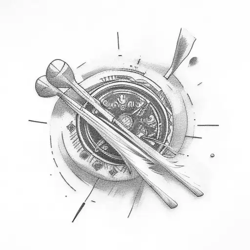 Drum Stick With Rose