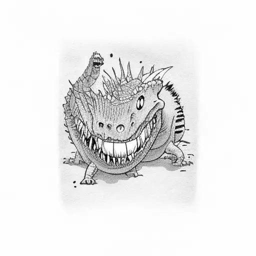 Calvin Amand Hobbes With A Dinosaur