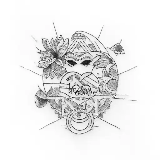 Small Tatto To Show Love For Mother And Father