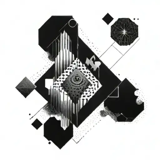 Abstract Geometric Shapes Representing Dedication And Perseverance