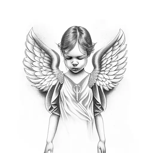 Angel With Wings Sleeping