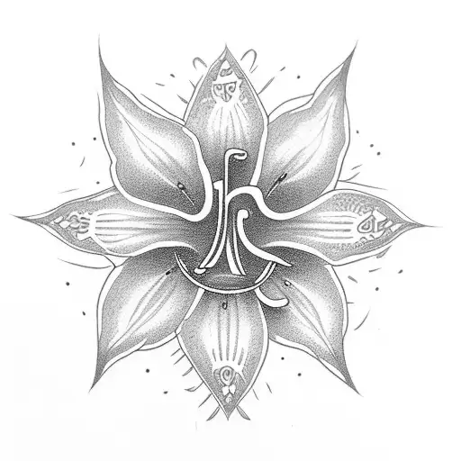 Cross Surrounded By Lily Flowers