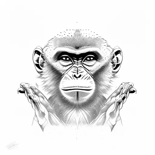 Monkey With Hands On Eyes