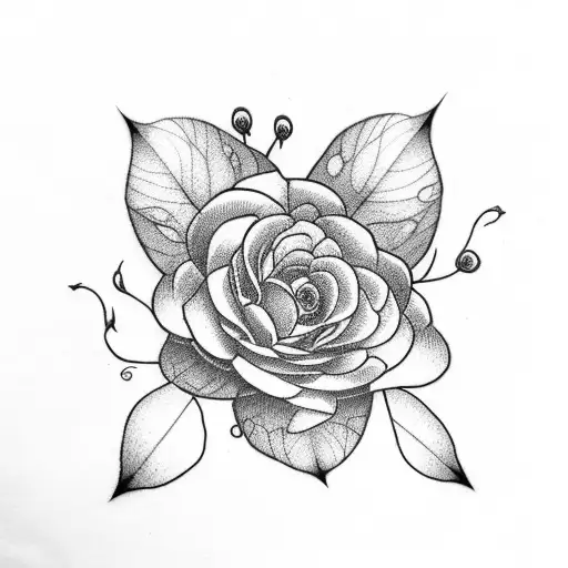 Red And Black Flowers On A Stem Bending