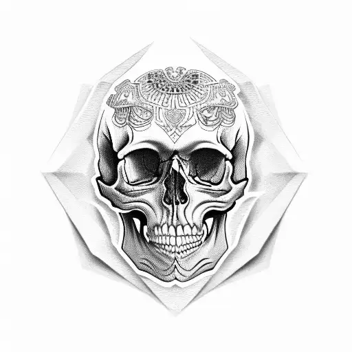 Skull With Cards