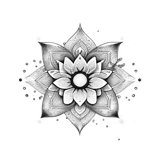 Water Element With A Lotus