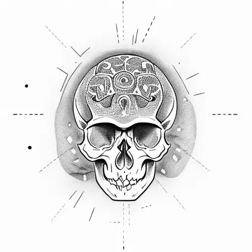 Skull With Brain Tumor