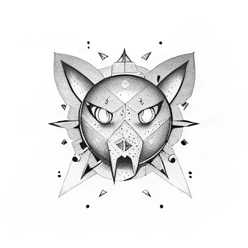 Face With One Eye That Is A Black Star