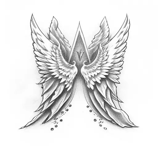 Angel With Spreaded Wings