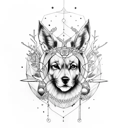 Artemis Godess With Animals In The Forest