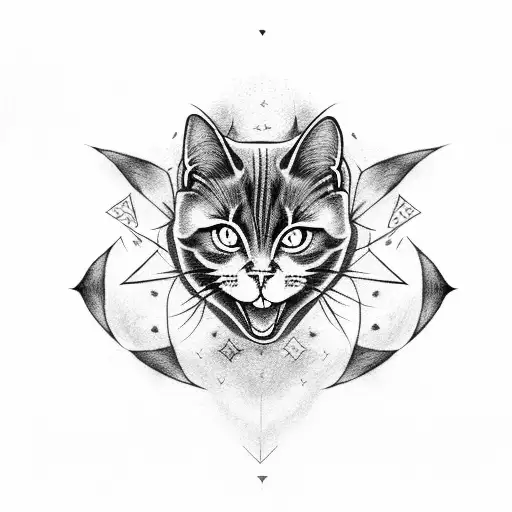 Black Cat With Pentagram