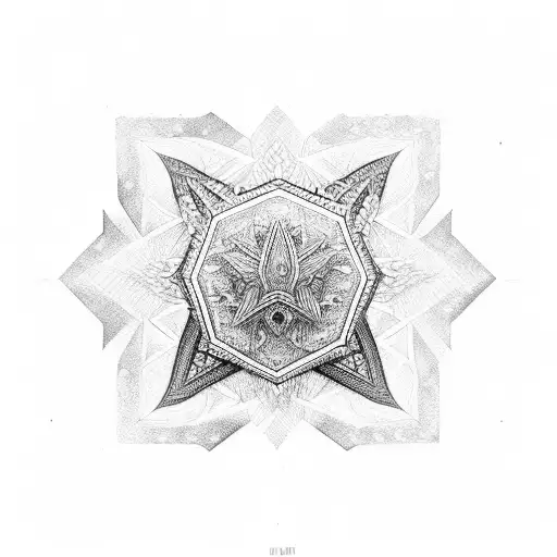 Black And Red Chinese Star