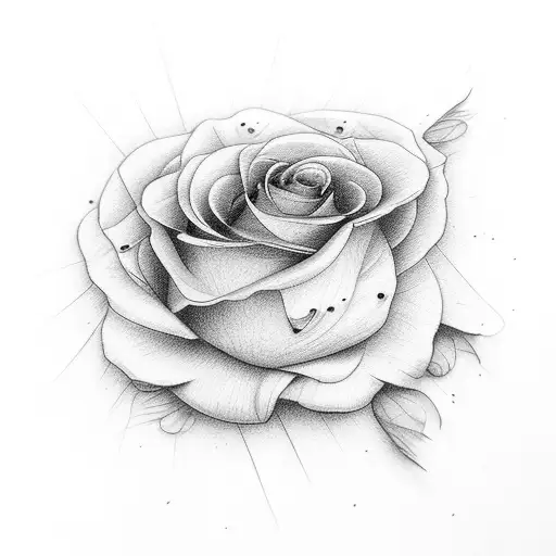 Beautiful Woman Bite Her Lip Flowers Realistic