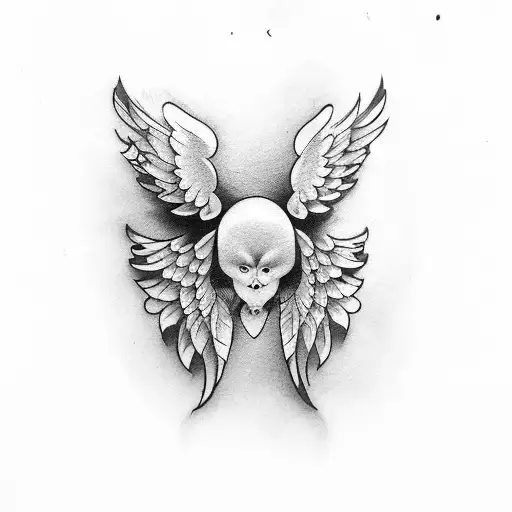 Simple Wing Design For Memorial Of Lost Baby