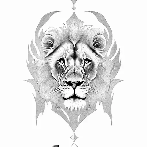 Lion With Money And Gambling