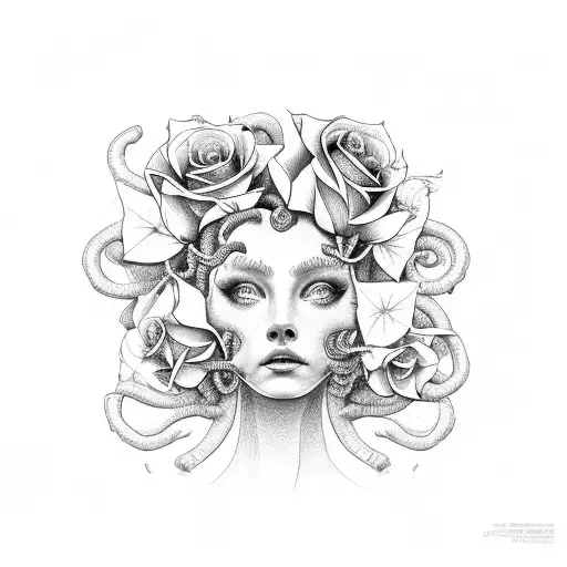 Medusa With Roses