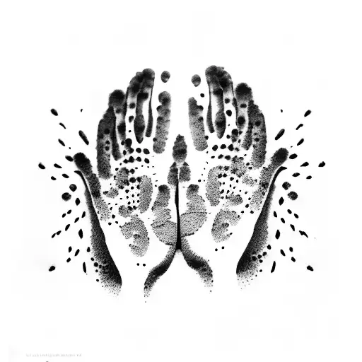 Handprints Of Daughters Lily And Finley