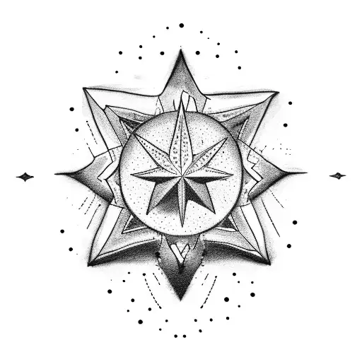 A David Star With The Aquarium Sign