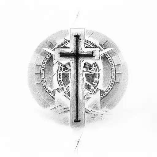 Christian Cross With God Family Friends