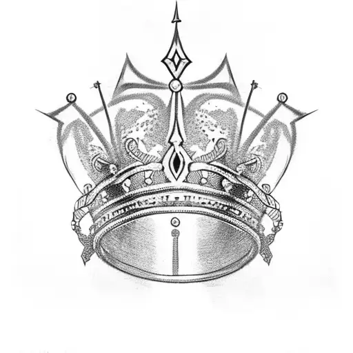 King's Crown With Cross