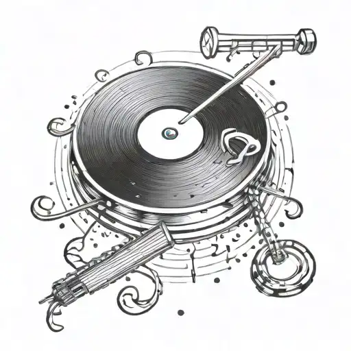 Cooking Up Music Notes On A Vinyl Record