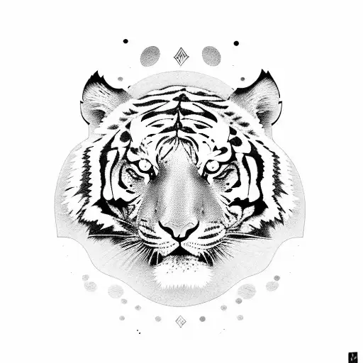 Tiger In The Style Of Polynesia