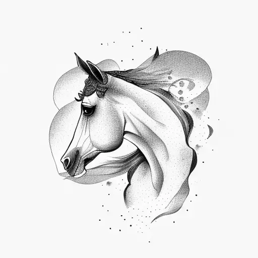 A Horse Pawing In A Valley