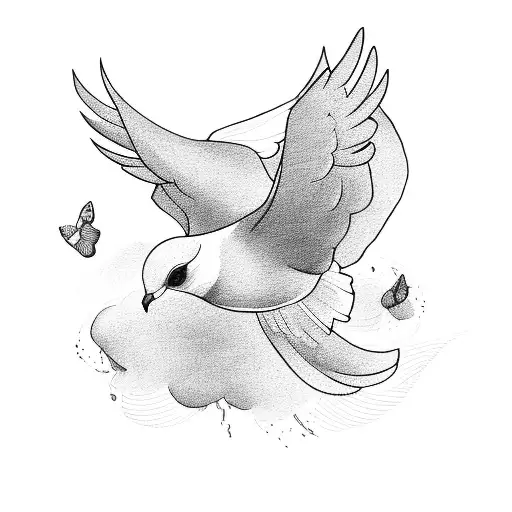 Dove With Writing Fhgb