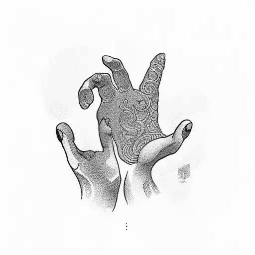 Dog Hand With Human Hand