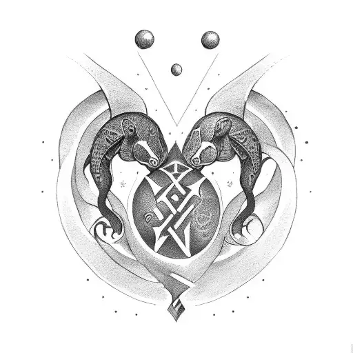 Create A Tattoo Design Inspired By The Concept Of Love Using Norse And Greek Symbols