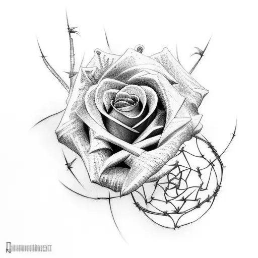 Rose With Barbed Wire