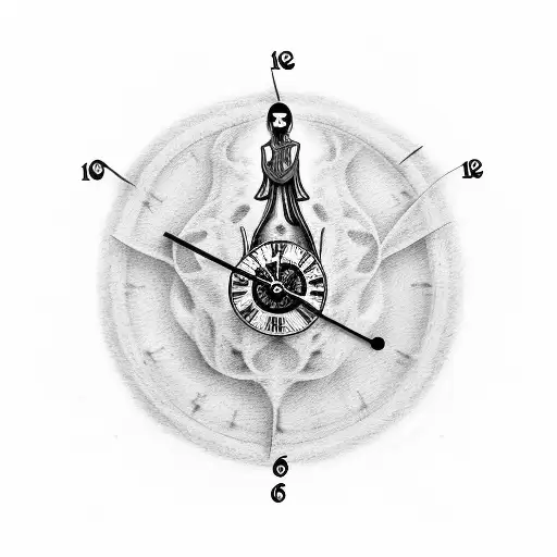 The Grim Reaper With A Clock As His Shadow