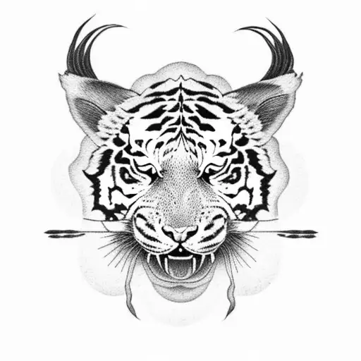 A Tiger And A Crab Facing Off