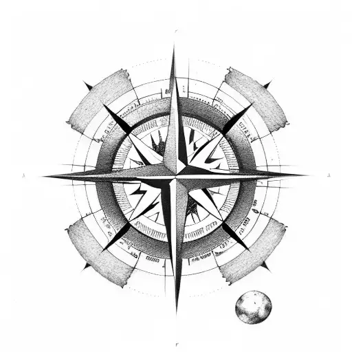 Compass Pointing Towards Polaris And Home