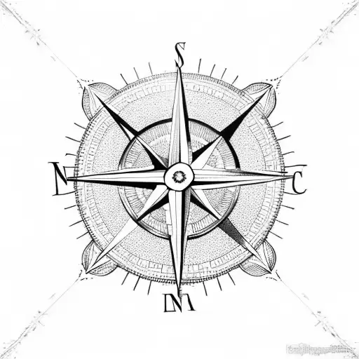 Compass Stars And Home