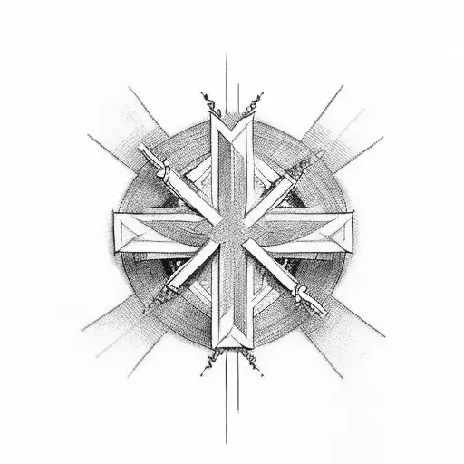 Christian Cross With Minimalism Design